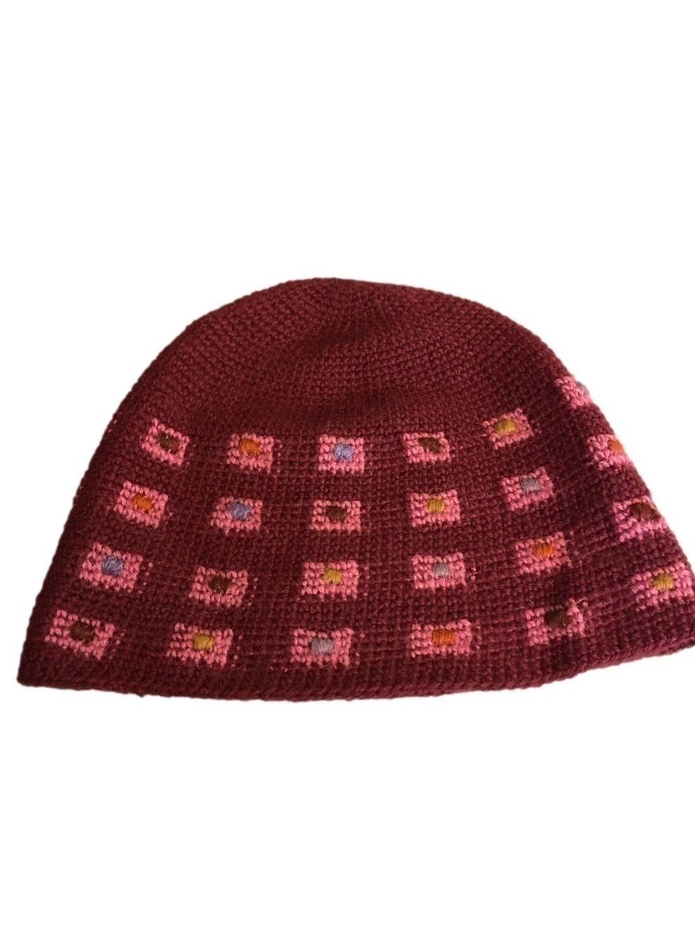 Handmade 100% alpaca wool beanie hat.